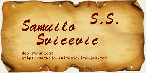 Samuilo Svičević vizit kartica